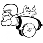 Dibujo para colorear Hombrebala Dibujo De Hombre Bala Para Pintar Y Colorear