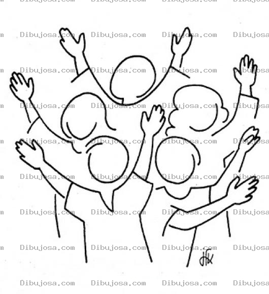 Dibujo para colorear Dibujo De Un Coro De Ninos Adorando Para Pintar Y Colorear Coro De Adoracion