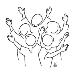 Dibujo para colorear Dibujo De Un Coro De Ninos Adorando Para Pintar Y Colorear Coro De Adoracion