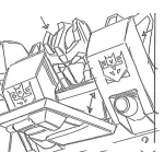 Dibujo para colorear Transformer Dibujo De Cara Y Pecho De Transformer Para Pintar Y Colorear