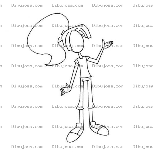 Dibujo para colorear Chica Sin Cara Para Pintar Y Colorear