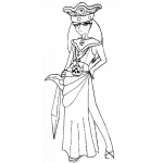 Dibujo para colorear Dibujo De Mujer Pirata Para Pintar Y Colorear