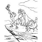 Dibujo para colorear Colorear a la Familia del Rey Leon