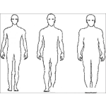 Dibujo para colorear Indice De Masa Corporal Dibujo De Diferentes Cuerpos Con Bmi Distintos Para Pintar Y Colorear Hombre Desnutrido Peso Normal Y Sobrepeso