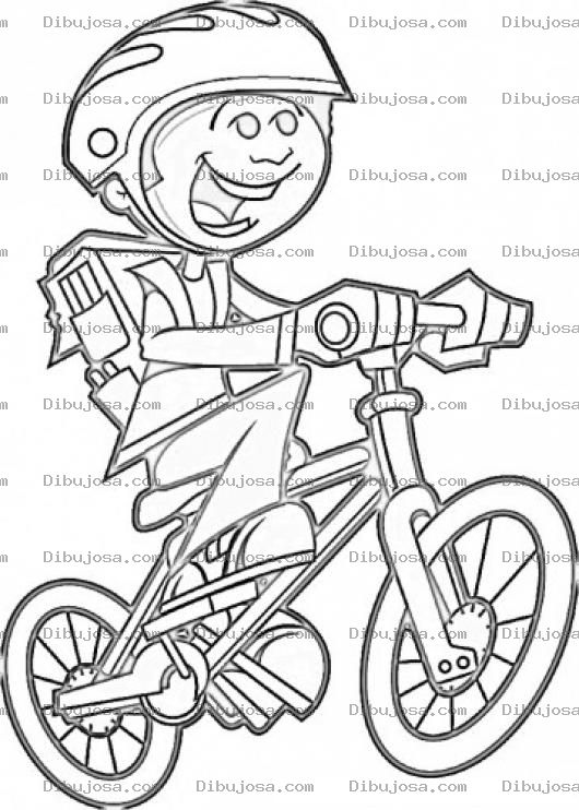 Dibujo para colorear Nino En Bicicleta Bmx Dibujo De Chico En Cicle Para Pintar Y Colorear Bicicletabmx