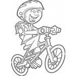 Dibujo para colorear Nino En Bicicleta Bmx Dibujo De Chico En Cicle Para Pintar Y Colorear Bicicletabmx