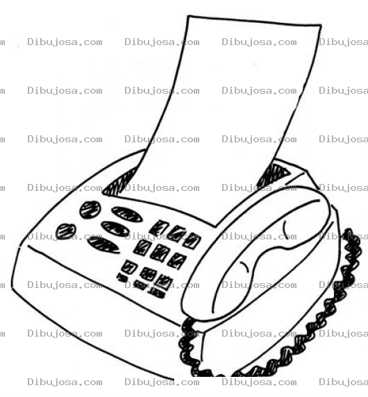 Dibujo para colorear Dibujo De Una Maquina De Fax Para Pintar Y Colorear