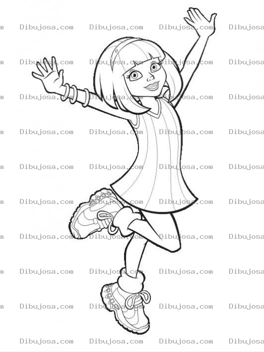 Dibujo para colorear Colorear a Estefani de Lazy Town