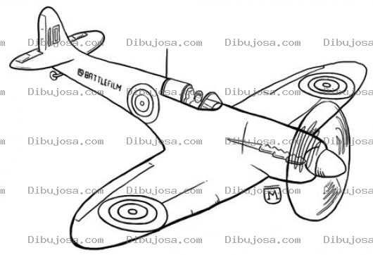 Dibujo para colorear Avion De Guerra Antiguo Para Colorear