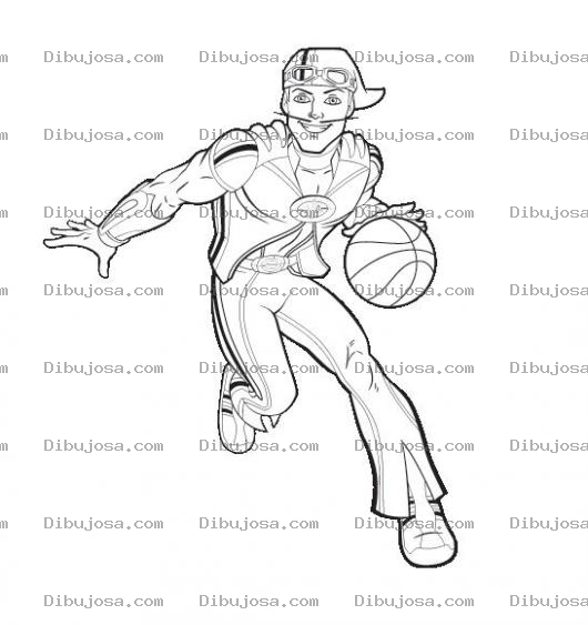 Dibujo para colorear Colorear a Sportacus de Lazy Town