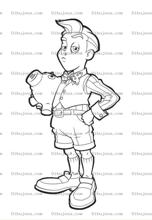 Dibujo para colorear Colorear al nino de Lazy Town