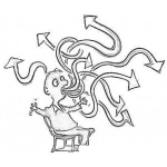 Dibujo para colorear Hablador Dibujo De Un Hombre Chismoso Y Hablador Que Habla De Mas Para Pintar Y Colorear