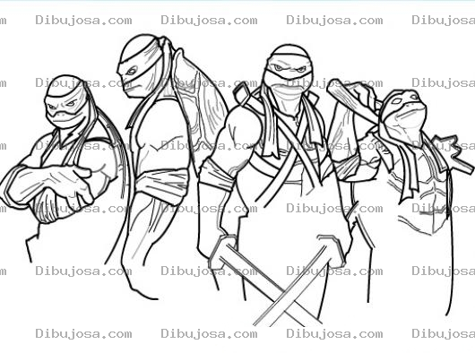 Dibujo para colorear Dibujo De Las Tortugas Ninjas Para Colorear