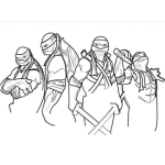 Dibujo para colorear Dibujo De Las Tortugas Ninjas Para Colorear