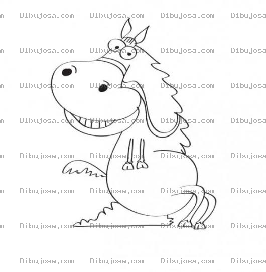 Dibujo para colorear Dibujo De Caballo Haciendo Popo Para Pintar Y Colorear Heces De Caballo