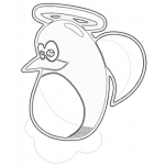 Dibujo para colorear Sanpinguino Dibujo De Pinguino Santo Para Pintar Y Colorear Pinguinito Con Aureola San Pinguino