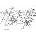 Dibujo para colorear Arbolesdenavidad Dibujo De Varios Arboles De Navidad Treinticuatro Arbolitos Para Pintar Y Colorear 34arbolitos Navidenos