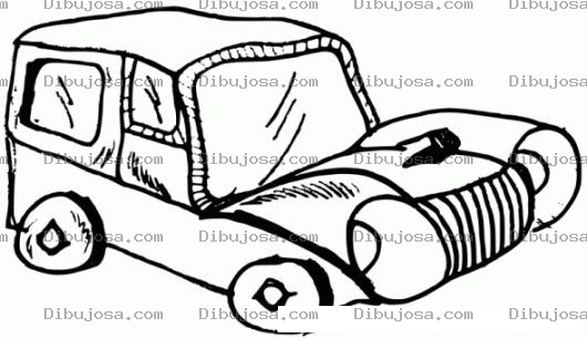 Dibujo para colorear Dibujo De Un Carro Feo Para Pintar Y Colorear Carrohorrible