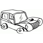 Dibujo para colorear Dibujo De Un Carro Feo Para Pintar Y Colorear Carrohorrible