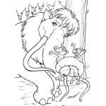 Dibujo para colorear Colorear Elefanta de La Era del Hielo