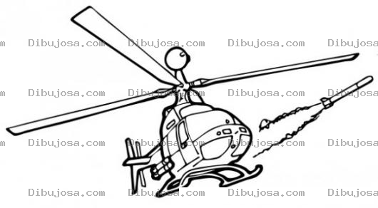 Dibujo para colorear Helicoptero Militar Dibujo De Un Helicoptero Tirando Un Torpedo Para Pintar Y Colorear