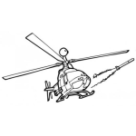 Dibujo para colorear Helicoptero Militar Dibujo De Un Helicoptero Tirando Un Torpedo Para Pintar Y Colorear