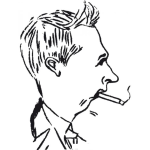 Dibujo para colorear sinmandibula Dibujo De Fumador Sin Mandibula Para Pintar Y Colorear hombre sin Quijada