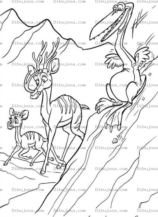 Dibujo para colorear Colorear Venados y Gabiota de la era de hielo