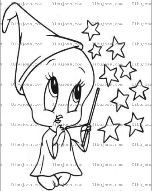 Dibujo para colorear Magopiolin Dibujo De Piolin Con Sombrero De Mago Y Varita Magica Con Estrellas Para Pintar Y Coloroear