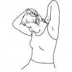 Dibujo para colorear Picazon En La Espalda Dibujo De Mujer Rascandose La Espalda Para Pintar Y Colorear Alergia En La Espalda