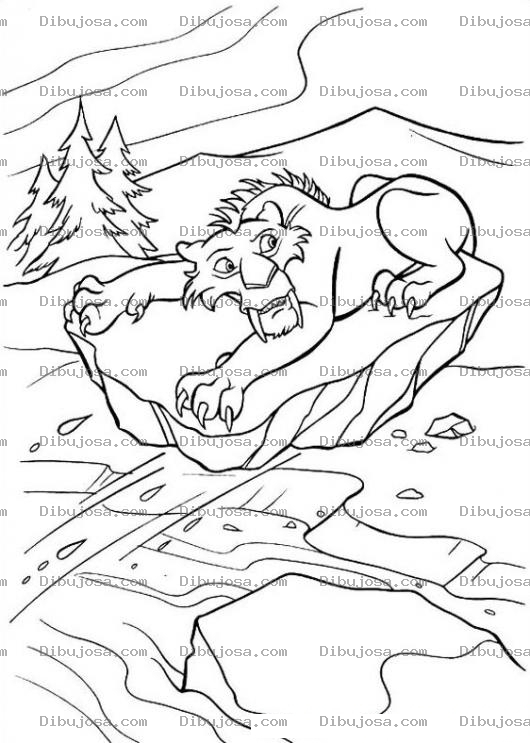 Dibujo para colorear Colorear Leon de la era de hielo