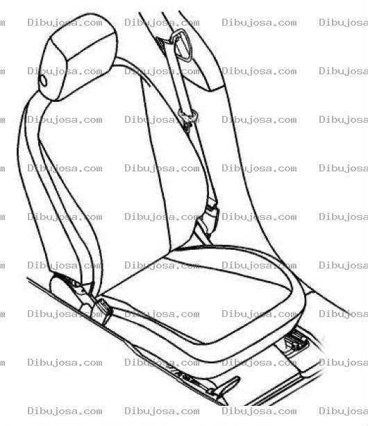 Dibujo para colorear Asientodevehiculo Dibujo De Un Asiento De Carro Para Pintar Y Colorear Butaca De Cuero Vehicular Butacadecuero