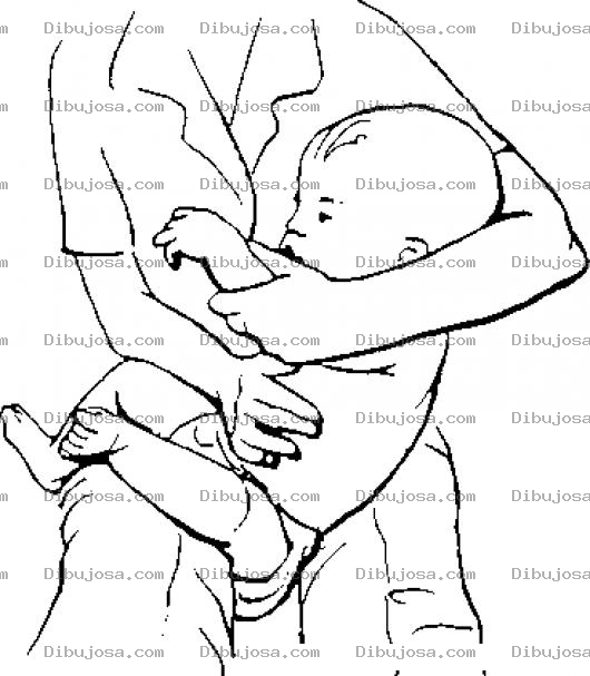 Dibujo para colorear Como No Cargar A Un Bebe Dibujo De Una Mujer Que No Puede Cargar A Un Bebe