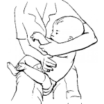 Dibujo para colorear Como No Cargar A Un Bebe Dibujo De Una Mujer Que No Puede Cargar A Un Bebe