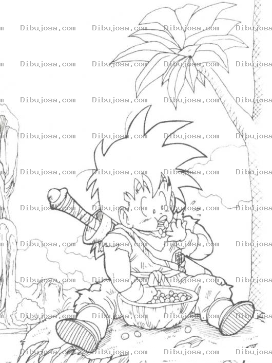 Dibujo para colorear Colorear Nino de dragon ball Z