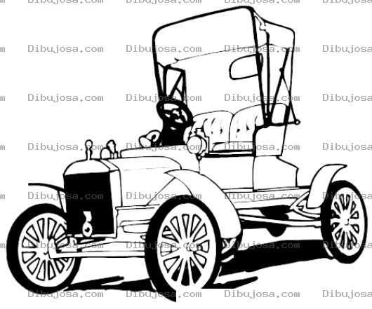 Dibujo para colorear Carroclasico Dibujo De Carro Clasico Para Pintar Y Colorear Carrito Viejo