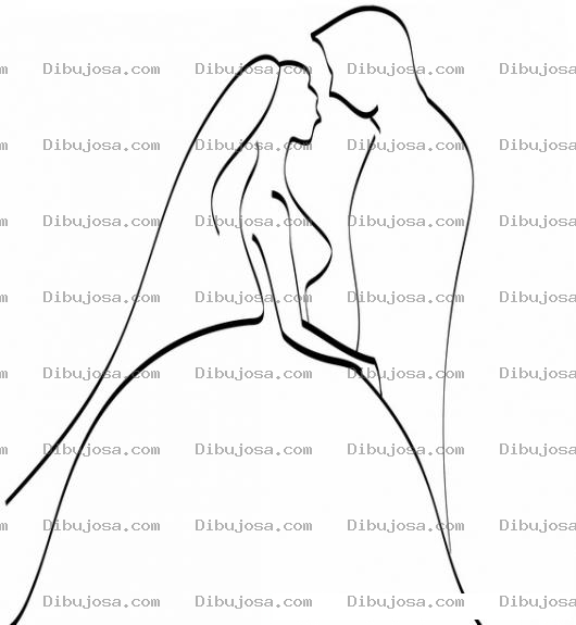 Dibujo para colorear Dibujo De Novia Y Novio En Un Altar Para Pintar Y Colorear