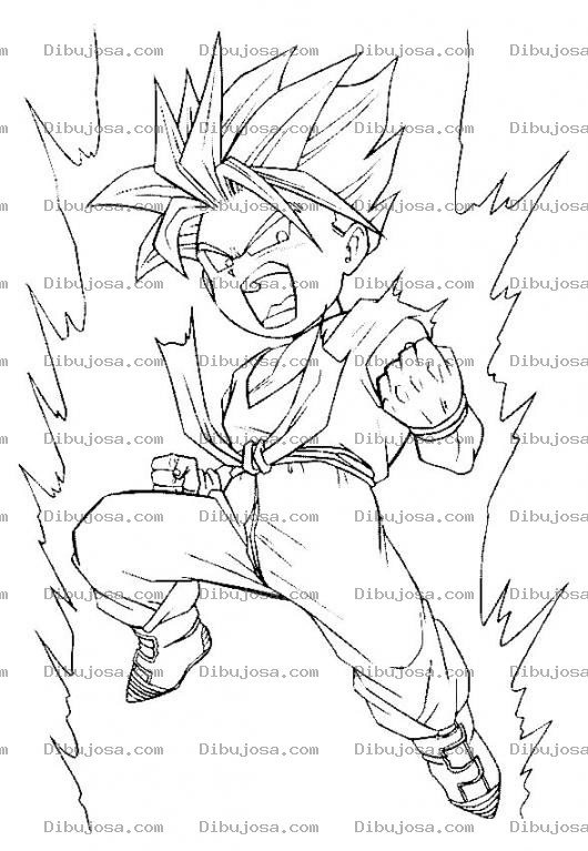 Dibujo para colorear Colorear DragonBall Z enojado
