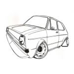 Dibujo para colorear Dibujo De Carrito Viejo Para Pintar Y Colorear