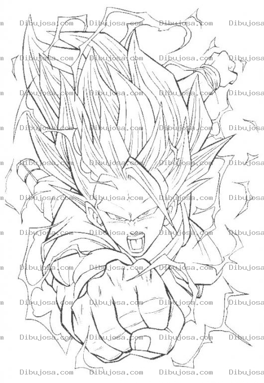 Dibujo para colorear Colorear Mano empunada de Dragon Ball Z