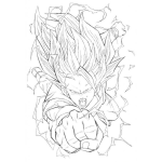 Dibujo para colorear Colorear Mano empunada de Dragon Ball Z