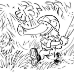 Dibujo para colorear Oso Hormiguero Militar Dibujo De Un Soldado Oso Hormiguero Para Pintar Y Colorear