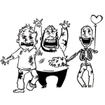 Dibujo para colorear Dibujo De Sombis Felices Para Pintar Y Colorear Sombis Contentos