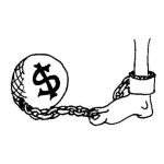Dibujo para colorear El Dinero Esclaviza Dibujo De Hombre Esclavizado Al Dinero Para Pintar Y Colorear Hombre Sin Libertad Encadenado Al Dinero