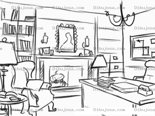 Dibujo para colorear Oficina De Abogado Para Pintar Y Colorear