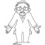 Dibujo para colorear Hombresindinero Dibujo De Un Papa Sin Dinero Y Sin Zapatos Para Pintar Y Colorear Empresario Sin Un Centavo Y En Bancarrota