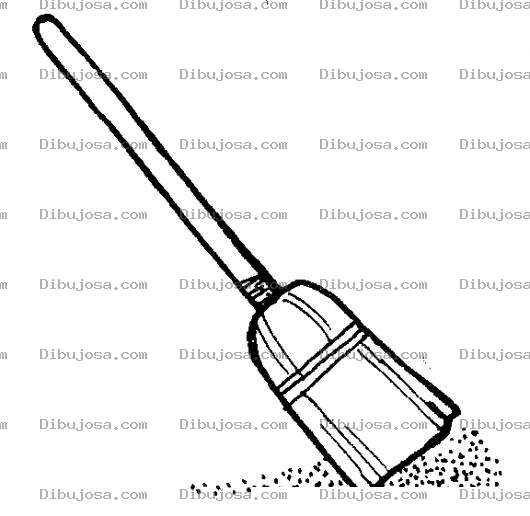 Dibujo para colorear Dibujo De Escoba Para Intar Y Colorear