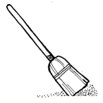 Dibujo para colorear Dibujo De Escoba Para Intar Y Colorear