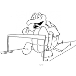 Dibujo para colorear tortugacorriendo dibujo de una tortuga corriendo para pintar y colorear tortuga maratonista
