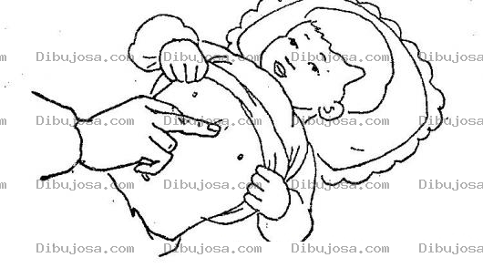 Dibujo para colorear Empacho Infantil Dibujo De Bebe Empachado Para Pintar Y Colorear Enpacho Bebe Enpachado Lleno De Gases En El Estomago